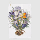 Serviette De Golf Crocus Spring Flower Botanique Floral Art (Devant)