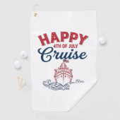 Serviette De Golf Croisière joyeuse du 4 juillet, conception de navi (En situation)