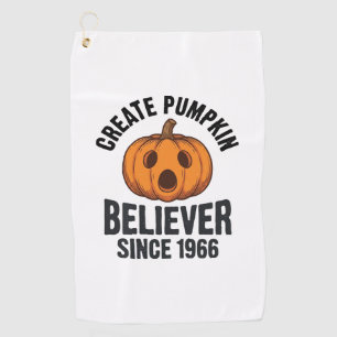 Serviette De Golf Croyant à la citrouille depuis 1966 Halloween vint