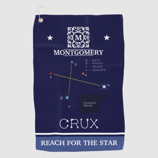 Serviette De Golf Crux de constellation de l'hémisphère sud (Devant)