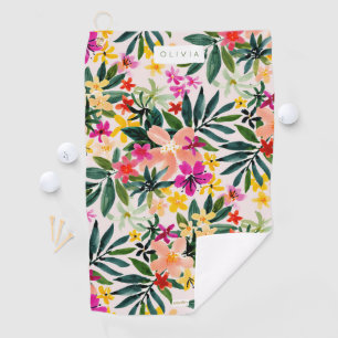 Serviette De Golf CRUZIFIÉ Colorful Tropical Floral 