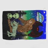 Serviette De Golf Cryptid Big Foot Alien Mothman UFO Chupacabra (Horizontal)