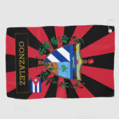 Serviette De Golf Cuba Golf & Premium drapeau cubain / Patriotes (Horizontal)