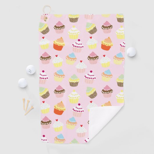 Serviette de golf Cupcake Party (En situation)