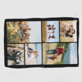 Serviette De Golf Custom 6 Photo Collage (Horizontal)