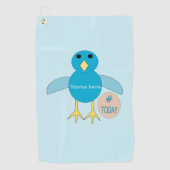 Serviette De Golf Custom Blue Birthday Garçon Chick Golf Serviette (Devant)