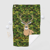 Serviette De Golf Custom camo deer golf towel (En situation)