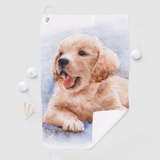Serviette De Golf Custom Dog Photo Pet Cute Golfer (En situation)
