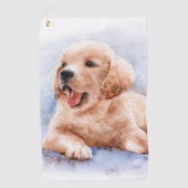 Serviette De Golf Custom Dog Photo Pet Cute Golfer (Devant)