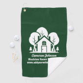 Serviette De Golf Custom Green Forest House Real Estate Company (En situation)