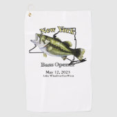 Serviette De Golf Custom Lake/Date New York Bass Opener Tower (Devant)