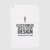 Serviette De Golf Custom Minimalist Personalized Company Branded  (Devant)