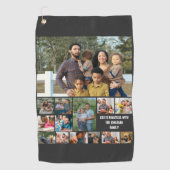 Serviette De Golf Custom Modern Family 14 Photo Collage Modèle (Devant)