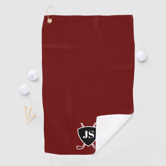 Serviette De Golf Custom Modern Golf Thème Logo Monogramme Golf Serv (En situation)