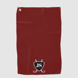 Serviette De Golf Custom Modern Golf Thème Logo Monogramme Golf Serv