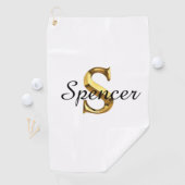 Serviette De Golf Custom Monogram Golf Towel | Personalized Name  (En situation)