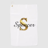 Serviette De Golf Custom Monogram Golf Towel | Personalized Name  (Devant)