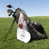 Serviette De Golf Custom Monogram Photo Wedding Anniversary Date (Vert)