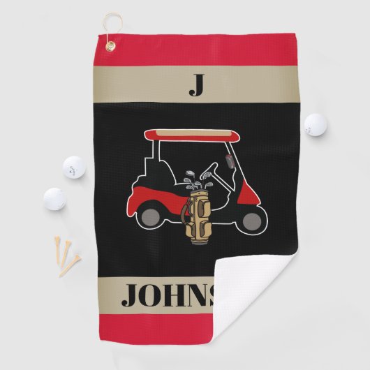 Serviette De Golf Custom Monogrammed Personalized Two-Tone (En situation)