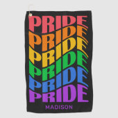 Serviette De Golf Custom Name Pride (Devant)