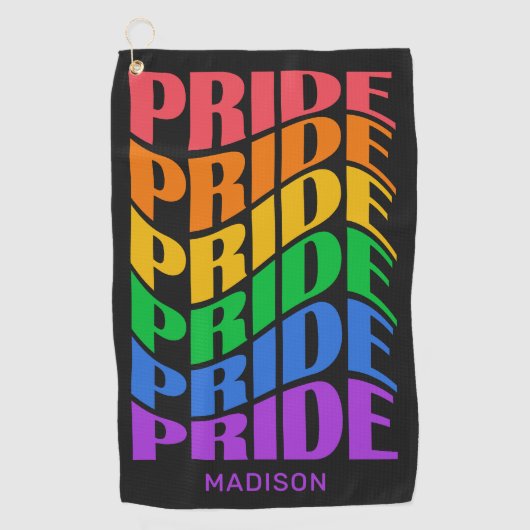 Serviette De Golf Custom Name Pride (Devant)
