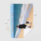 Serviette De Golf Custom Photo Golf Towel Gift Personalized Text (En situation)