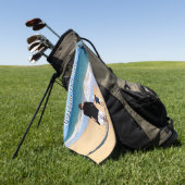 Serviette De Golf Custom Photo Golf Towel Gift Personalized Text (Vert)