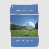 Serviette De Golf Custom Text Golf Drive Blue Golf Towne (Devant)