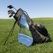Serviette De Golf Custom Text Golf Drive Blue Golf Towne (Vert)