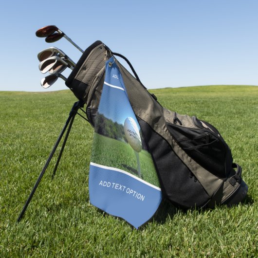 Serviette De Golf Custom Text Golf Drive Blue Golf Towne (Vert)