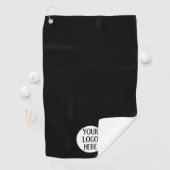 Serviette De Golf Customisez le logo de votre entreprise Black White (En situation)