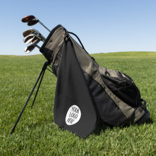 Serviette De Golf Customisez le logo de votre entreprise Black White