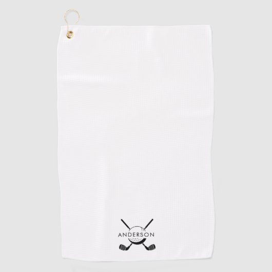 Serviette De Golf Customizable Golf Towel Featuring Name and Logo (Devant)