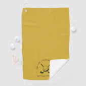 Serviette De Golf Customizable Golf Towel Featuring Text and Logo (En situation)