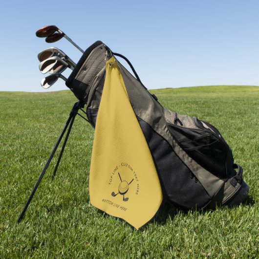 Serviette De Golf Customizable Golf Towel Featuring Text and Logo (Vert)