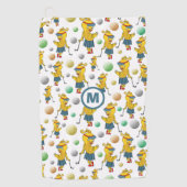 Serviette De Golf Cute Birdie Initial (Devant)