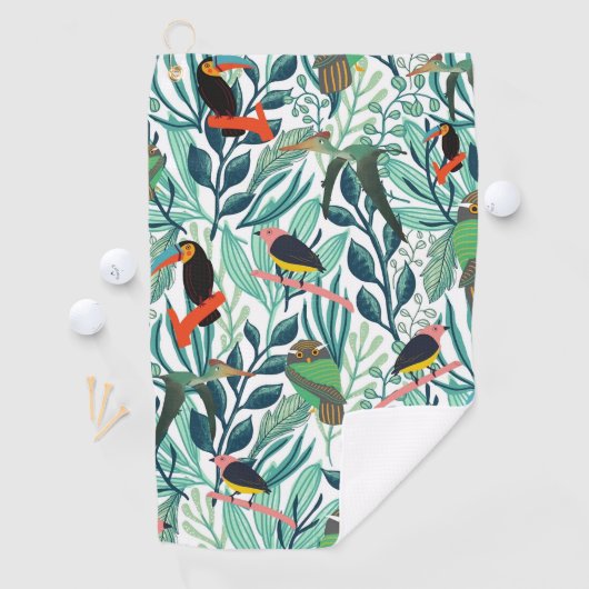 Serviette De Golf Cute Birds (En situation)