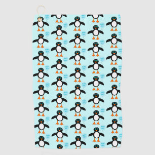 Serviette De Golf Cute Blue Baby Boy Penguin Golf Serviette