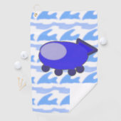 Serviette De Golf Cute Blue vaisseau spatial Waveworld Nuds Golf Ser (En situation)
