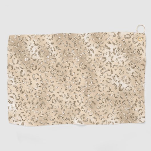 Serviette De Golf Cute brun Cheetah Leopard Motif d'impression (Horizontal)