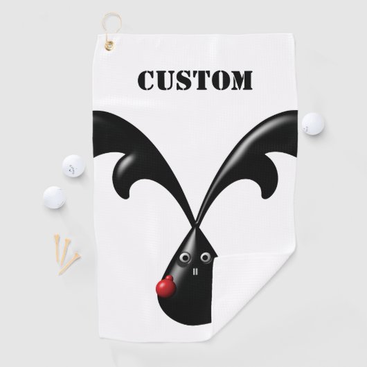 Serviette De Golf Cute Bunny Boxer Lapin (En situation)