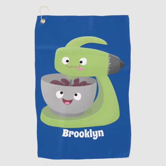 Serviette De Golf Cute cake mixer cuisine appareil dessin animé (Devant)