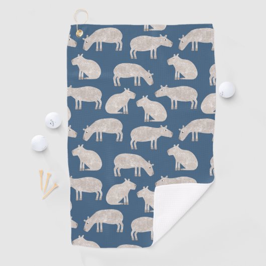 Serviette De Golf Cute Capybara (En situation)