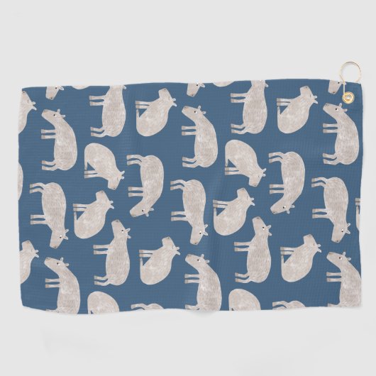 Serviette De Golf Cute Capybara (Horizontal)