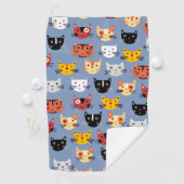 Serviette De Golf Cute chat (En situation)