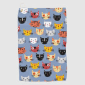 Serviette De Golf Cute chat (Devant)