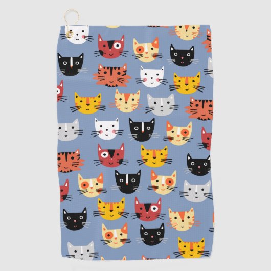 Serviette De Golf Cute chat (Devant)