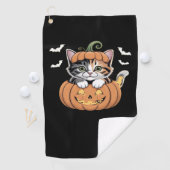 Serviette De Golf Cute chaton Halloween dans un T-shirt classique Ci (En situation)