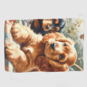 Serviette De Golf Cute Cocker Peinture Espagnole (Horizontal)