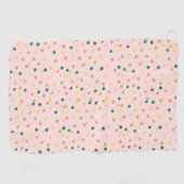 Serviette De Golf Cute Confetti Pois Motif Blush Green (Horizontal)